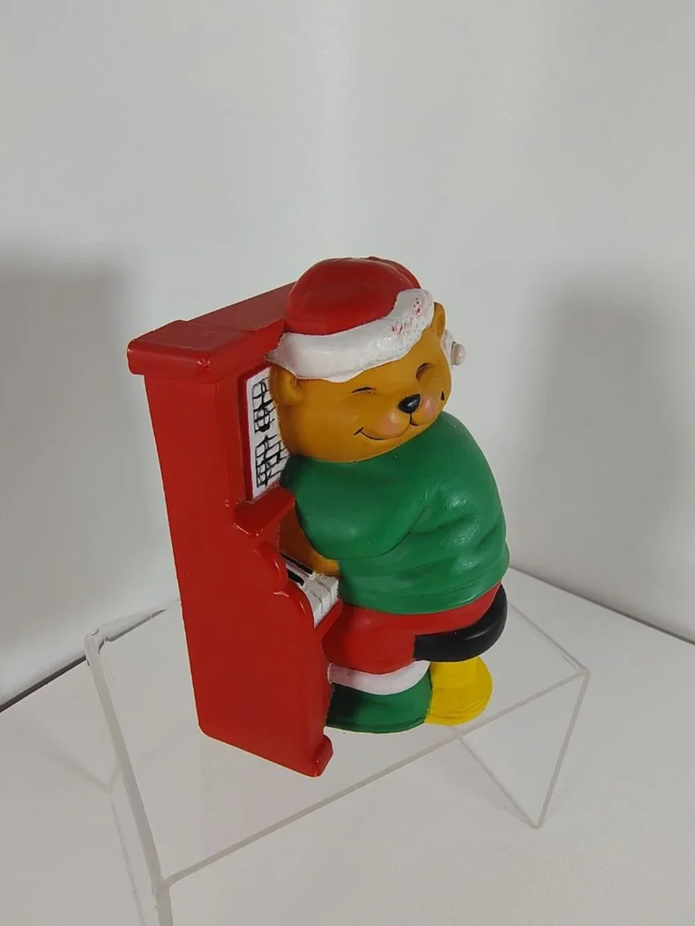 Vintage Christmas 1992 Avon “Play It Again Mr. Keys” Piano Bear Plug-In- Works!